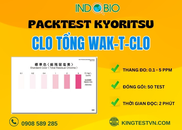Thông số Bộ test clo tổng WAK-T-ClO